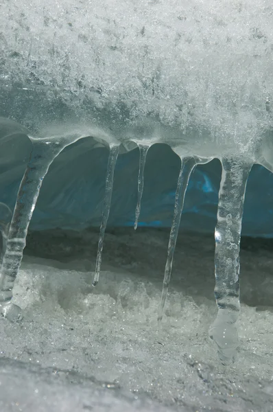 Textur Eis Gefrorenes Eis Auf Dem Fluss — Stockfoto