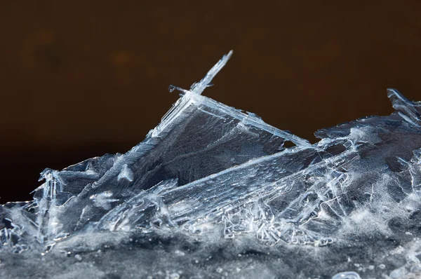 Textura Hielo Hielo Congelado Río —  Fotos de Stock