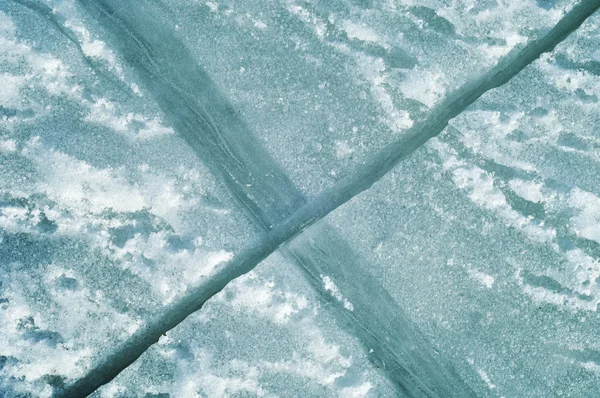 Consistenza Ghiaccio Ghiaccio Congelato Sul Fiume — Foto Stock