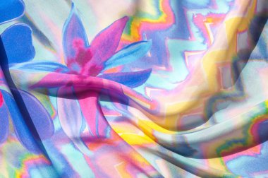 Kumaş ipek doku, renk, soyutlama. iyi, güçlü, yumuşak, parlak elyaf koza yapımında silkworms tarafından üretilen ve iplik ve kumaş yapmak için toplanan.