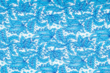 Doku dantel kumaş. dantel beyaz arka plan stüdyo üzerinde. ince kumaş iplik veya iş parçacığı yapılmış. genellikle bir pamuk veya ipek, döngü, büküm veya desenleri iplik örgü tarafından yapılmıştır