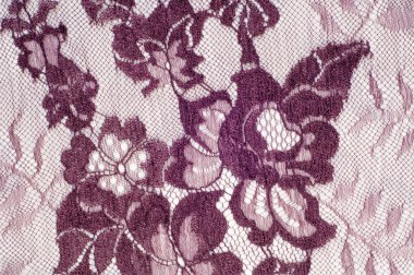 Doku dantel kumaş. dantel beyaz arka plan stüdyo üzerinde. ince kumaş iplik veya iş parçacığı yapılmış. genellikle bir pamuk veya ipek, döngü, büküm veya desenleri iplik örgü tarafından yapılmıştır