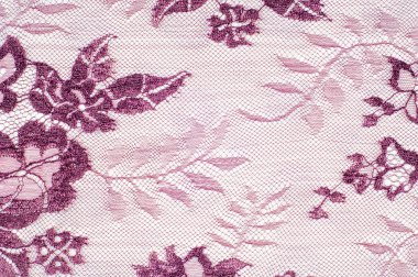 Doku dantel kumaş. dantel beyaz arka plan stüdyo üzerinde. ince kumaş iplik veya iş parçacığı yapılmış. genellikle bir pamuk veya ipek, döngü, büküm veya desenleri iplik örgü tarafından yapılmıştır