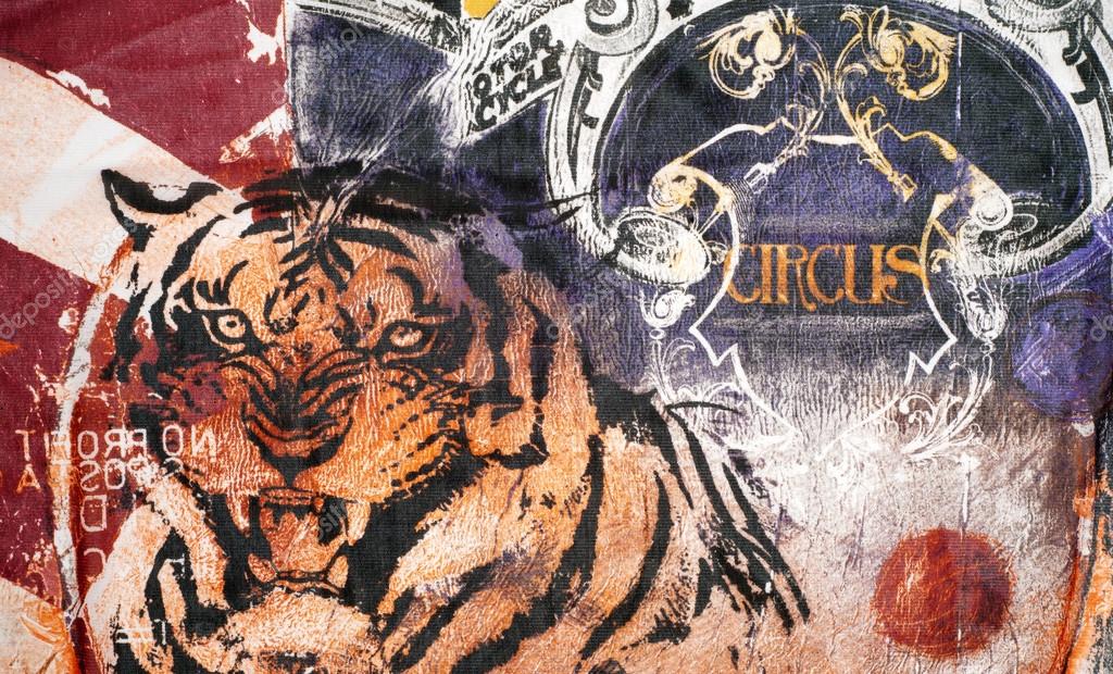 Fabric silk texture, patterned animals — Stock Photo © ekina1 72194015