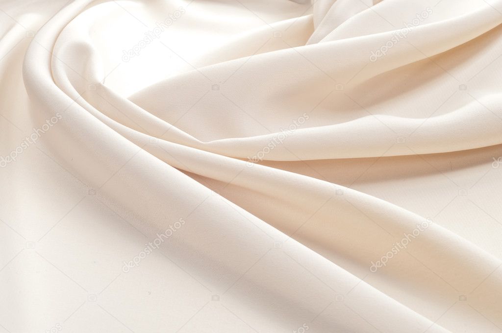 Fabric silk texture, creamy, pale beige