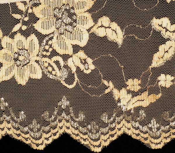 Texture lace fabric. lace on white background studio — Stock Photo, Image