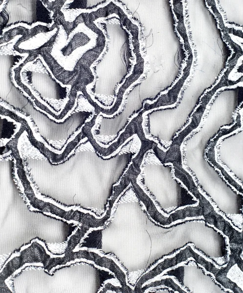 Texture lace fabric. lace on white background studio — Stock Photo, Image