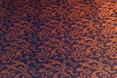 İpek kumaş dokusu. Sarı turuncu, altın, badem, Neon havuç, koza yapımında silkworms tarafından üretilen ve iplik ve kumaş yapmak için toplanan bir iyi, güçlü, yumuşak, parlak lif.