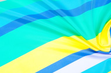 Kumaş ipek doku, çizgili desen. sarı mavi mavi str çelik