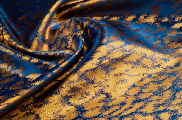 Textura Seda Azul Claro Bege — Fotografia de Stock