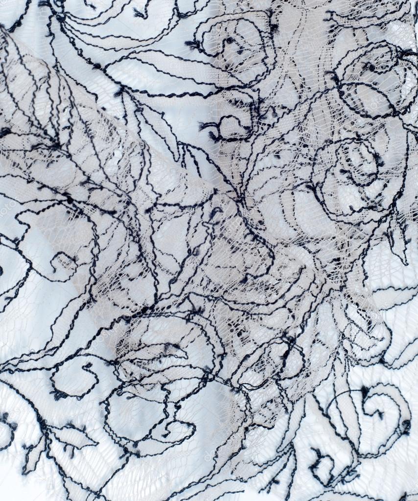 Texture lace fabric. lace on white background studio