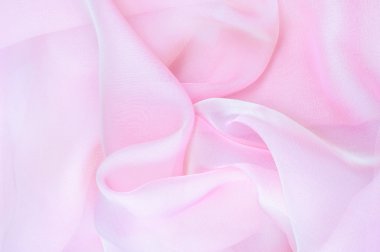 Yumuşak pembe ipek kumaş dokusu