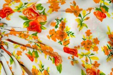 Pamuk Kumaş doku çiçekler. kumaş Baptiste. Batiste, cambric