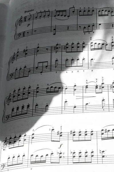 A textura da partitura musical — Fotografia de Stock