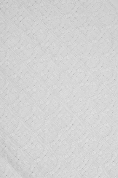 Текстура білої вовняної тканини — стокове фото