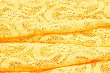 Kumaş dantel, parlak sarı doku