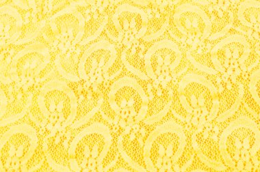 Kumaş dantel, parlak sarı doku