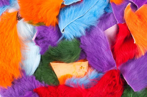 Texture Colored Rags Rabbit Fur — Stock Photo, Image