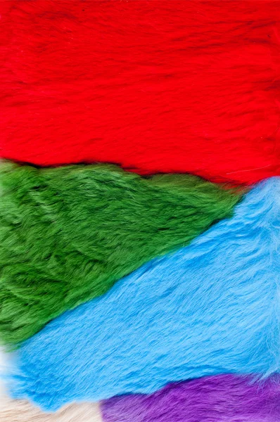 Texture chiffons colorés fourrure de lapin — Photo
