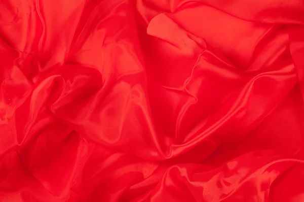 The texture of the silk fabric, red — Stock Photo, Image
