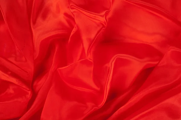 The texture of the silk fabric, red — Stock Photo, Image