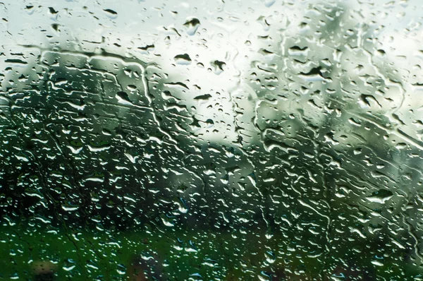 Cam Üzerine Yağmur Damlaları Yağmur Damlaları Otomotiv Cam Üzerinde — Stok fotoğraf