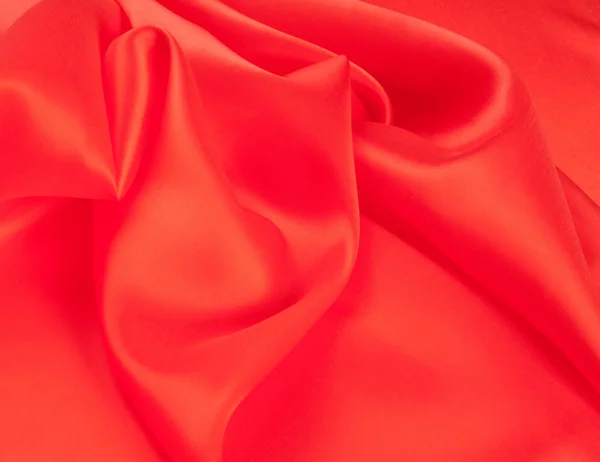 The texture of the silk fabric, red — Stock Photo, Image