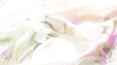 Beyaz çiçekli kumaş ipek soluk pembe. Çiçek kumaş arka plan, renkli retro GOBLEN Tekstil desen ile çiçek süsleme arka plan olarak yararlı parçası