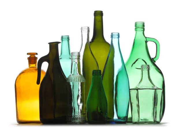 Konsistens av tomma flaskor — Stockfoto