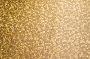 İpek kumaş doku, renk ışık sarı altın başak, küçük fl ile