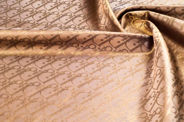 Fabric silk texture, brown — Stock Photo, Image