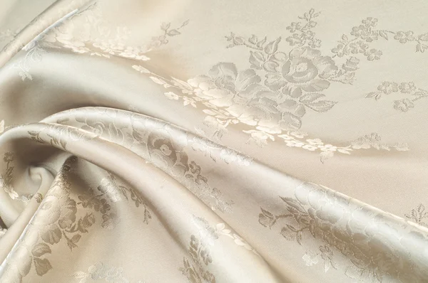 Textura de seda de tecido, pintado com as cores de rosas — Fotografia de Stock
