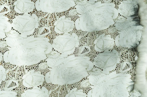 A textúra a bőrön, Dombornyomott virág mintával — Stock Fotó