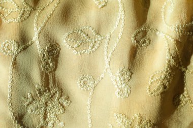 kahverengi çizgili kumaş studi makro doku.