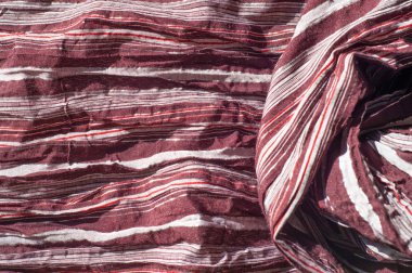 Yün kumaş doku çizgili atkı