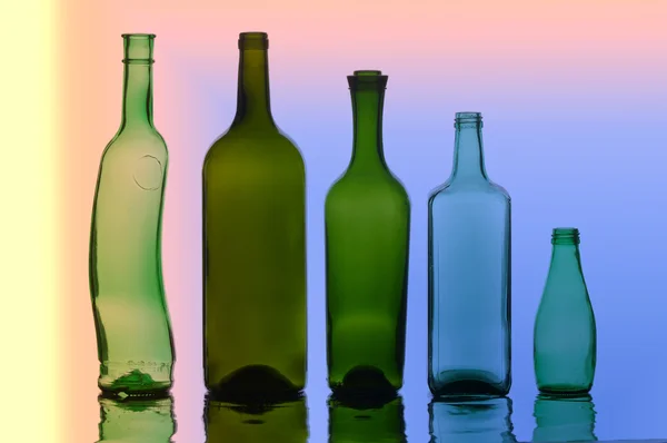 Texture of empty bottles — Stock Photo, Image