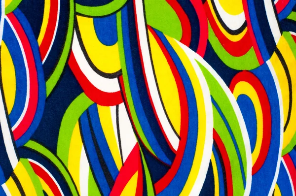 La texture du motif tricoté en tissu peint abstrait. Rouge Vert Bleu Blanc — Photo