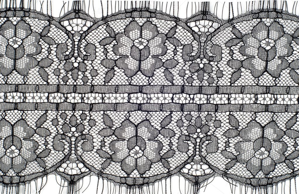 The texture of fabric lace.  Texture lace fabric. lace on white background studio. thin fabric made of yarn or thread. typically one of cotton or silk, made by looping, twisting, or knitting thread in patterns