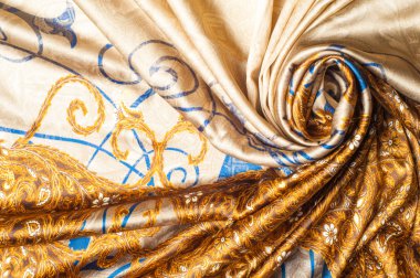 doku ipek kumaştan. çizim, soyut açık bej