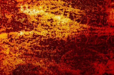 Paslı demir dokusu. Arkaplan ve paslı demirin eski renk ve klasik tarzda dokusu. Paslı, çelik duvarlı arka planda damla var.