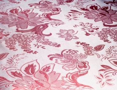 Kırmızı ipek kumaş dokusu