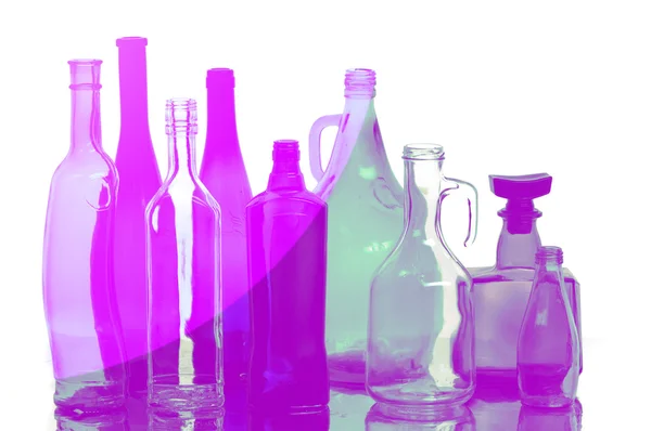 Texture of empty bottles — Stock Photo, Image