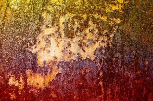 텍스처 배경과 질감은 색깔과 빈티지 스타일로 철벽에 물방울이 맺히는 녹슬어 — 스톡 사진