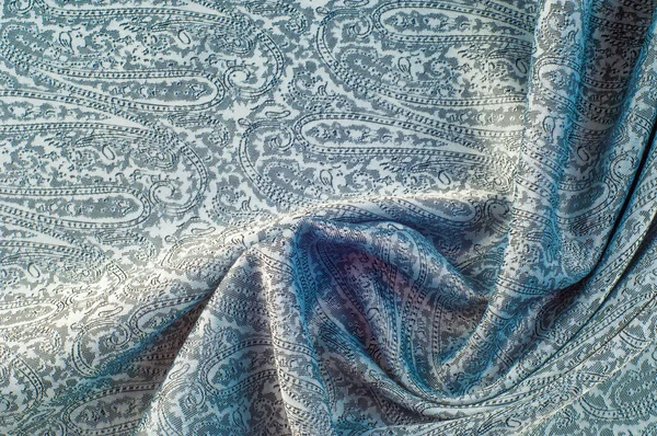 Textura de fundo de seda. azul escuro, modelado — Fotografia de Stock