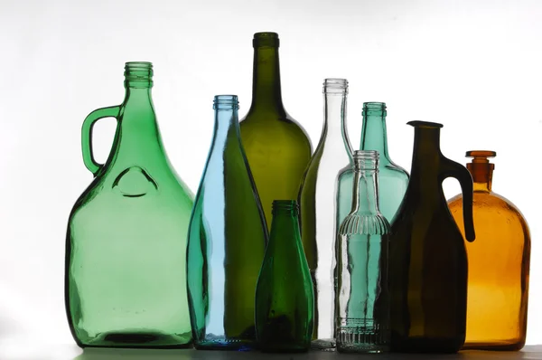 Texture of empty bottles — Stock Photo, Image