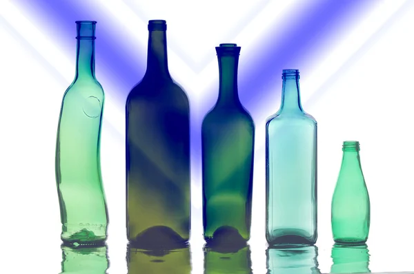 Texture of empty bottles — Stock Photo, Image