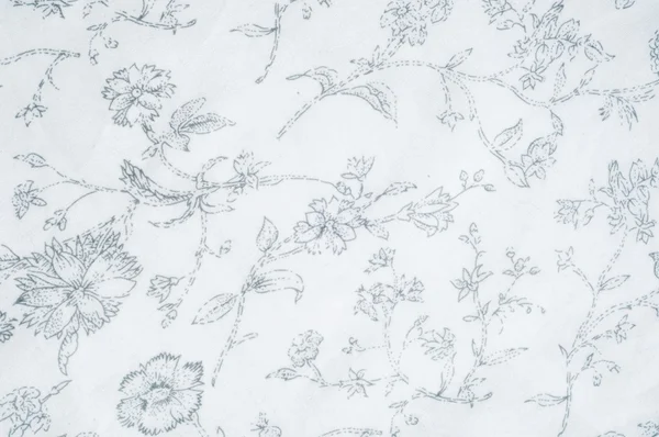 Βαμβακερό Ύφασμα Υφή Φόντο Λευκό Ζωγραφισμένα Λουλούδια Μια Μαλακή Λευκή — Φωτογραφία Αρχείου