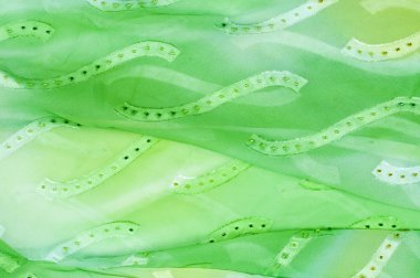 İpek kumaş dokusu, arka plan. yeşil ve sarı renk