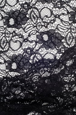 Kumaş dantel, siyah renk doku