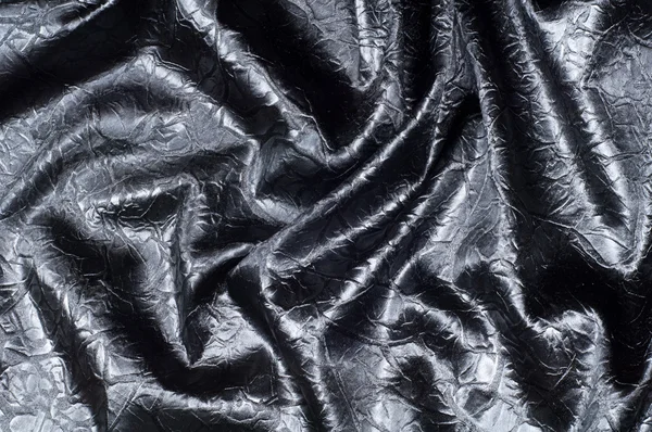 Fabric Texture Silk Black Gray Spots Abstraction — Stock Photo, Image